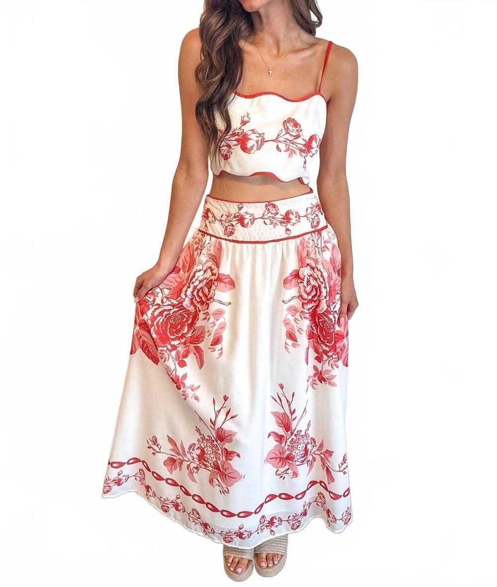 NEW THE VINTAGE SHOP time to tango skirt in red